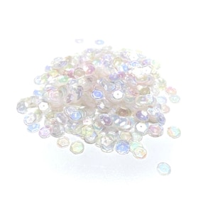 Transparent Iridescent Clear Sequins Multiple Sizes Available