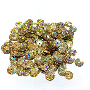 Hologram Gold Sequins Multiple Sizes Available