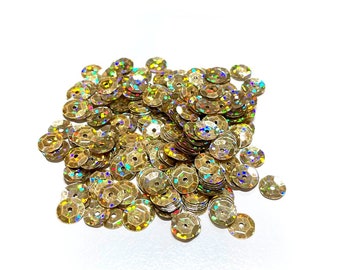 Hologram Gold Sequins Multiple Sizes Available