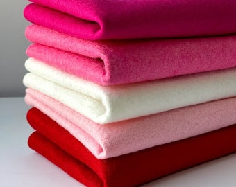 Valentine&#39;s Day Felt Color Set 9 x 12 Wool Felt