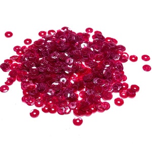 Glossy Red Sequins 5mm