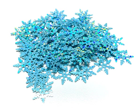 17mm Hologram Spa Blue Snowflake Sequins 