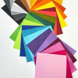 Complete Color Array Sample Set 5 x 5.5 Bamboo Felt CLEARANCE