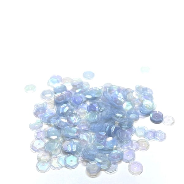 Transparent Iridescent Pale Cornflower Blue Sequins Multiple Sizes Available