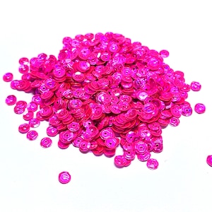 Hologram Neon Pink Sequins 4mm 5mm Available