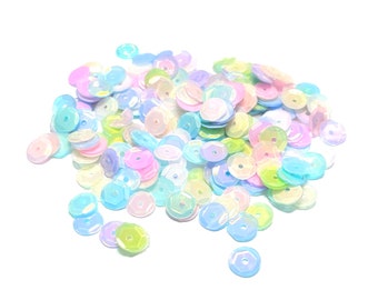 Opalescent Color Mix Sequins Multiple Sizes Available