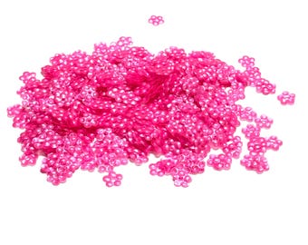 5mm Satin Pink  Flower Sequins