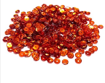 Metallic Orange Sequins Multiple Sizes Available