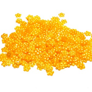 5mm Satin Maize Yellow Petite Flower Sequins