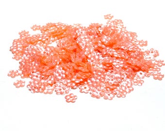 5mm Satin Pale Peach  Flower Sequins