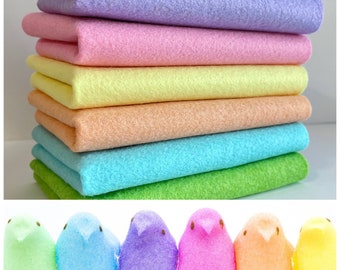 Easter Peeps Felt Color Set 9 x 12 Wool Felt