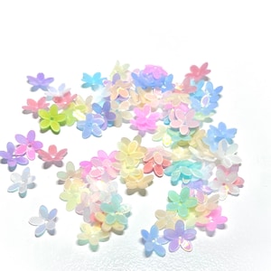 10mm Opalescent Mix Cupped Flower Sequins