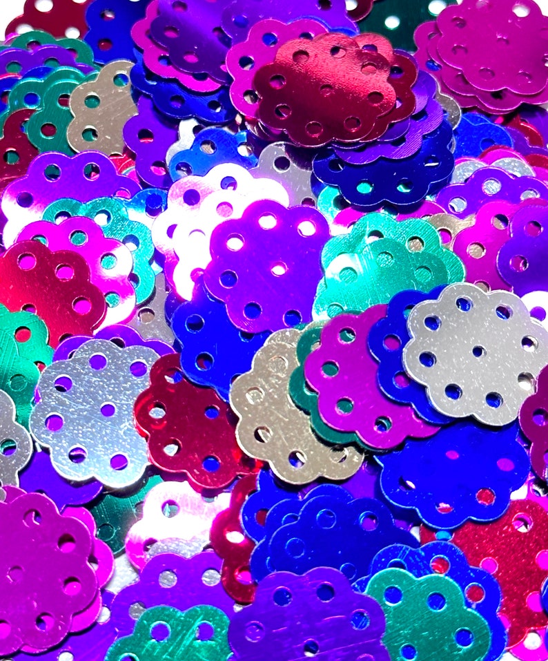 Sequins Color Combination 14mm Metallic Wheel Color Mix Sequins - Etsy
