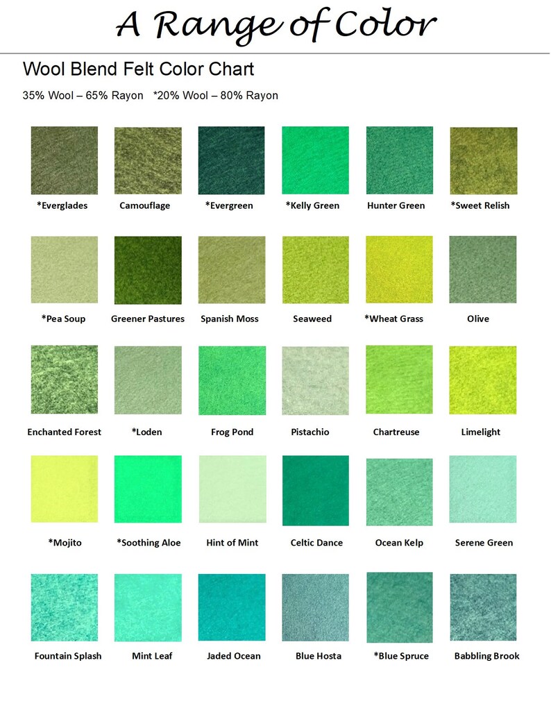 50 Pack of 9x12 Wool Blend Felt Sheets