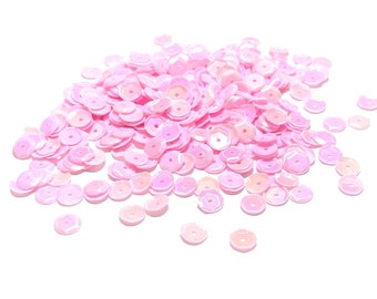Opaque Iridescent Baby Pink Sequins Multiple Sizes Available