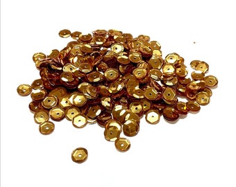 Metallic Antique Gold Sequins Multiple Sizes Available