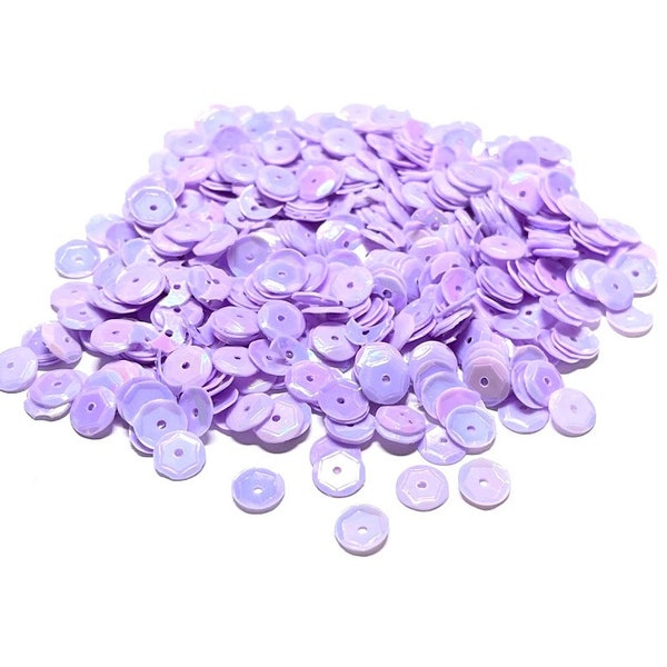 Opaque Iridescent Light Purple Sequins Multiple Sizes Available
