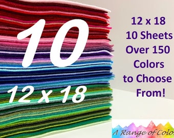 10 Pack 12 x 18 Wool Blend Felt