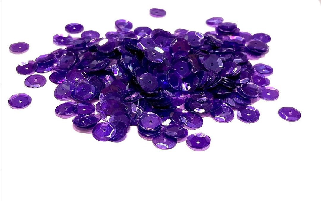 Transparent Iridescent Dark Purple Sequins Multiple Sizes Available - Etsy