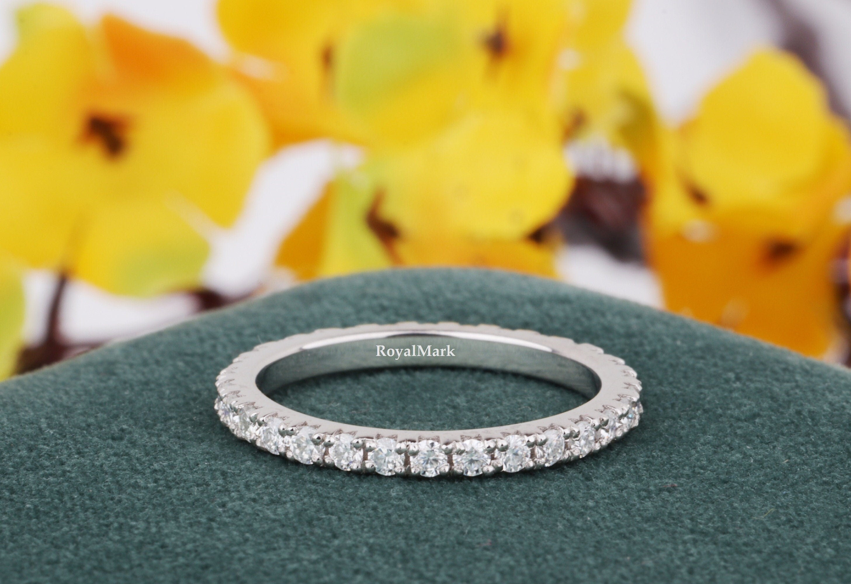 Full Eternity Moissanite Ring 2mm Eternity Ring Moissanite Etsy