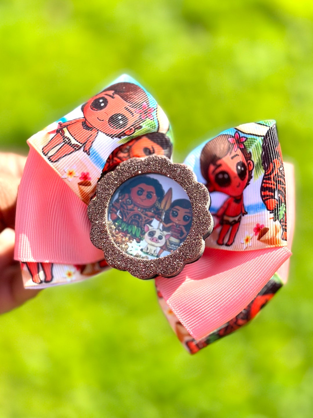 Hawaiian Princess moana Hair Bow Ribbon Hair Bow - Etsy