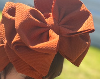 Burnt sienna extra messy headwrap •  Sienna color messy headwrap