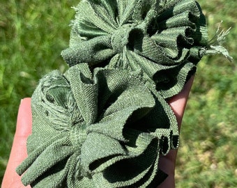 Distress shredded piggies. distress hair bows