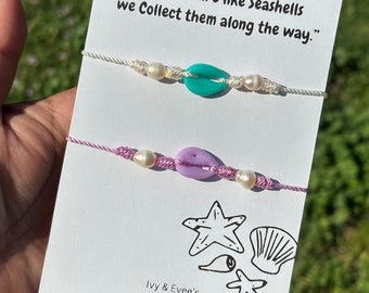 Seashell friendship bracelet • Seashell bracelets for friends