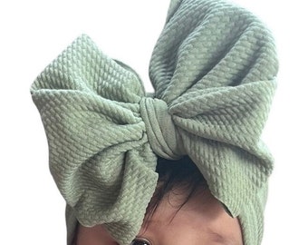 SAGE COLOR messy headwrap • Messy baby headband