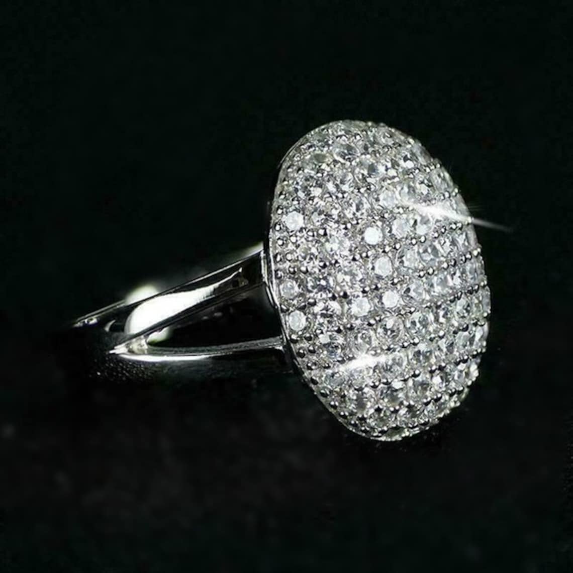 Cluster Round Diamond Ring Twilight Bella Ring Wedding Etsy