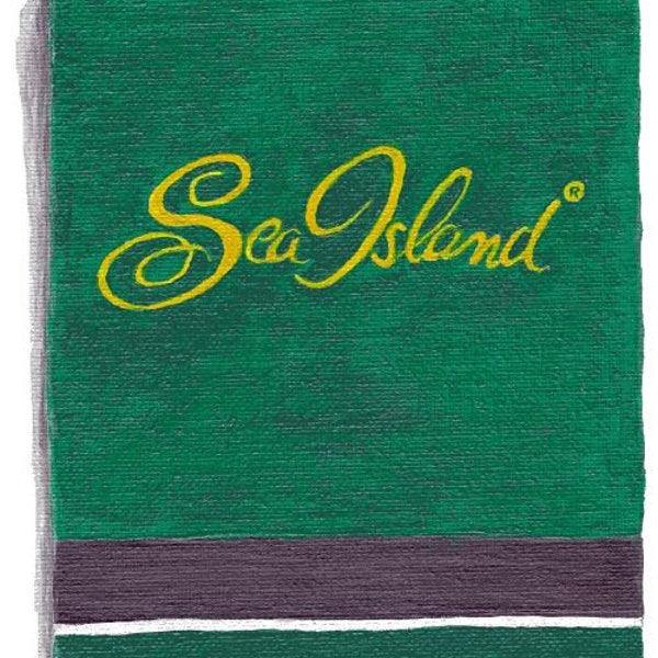 Sea Island Vintage Matchbook Original Art 8.5”x 11” Print