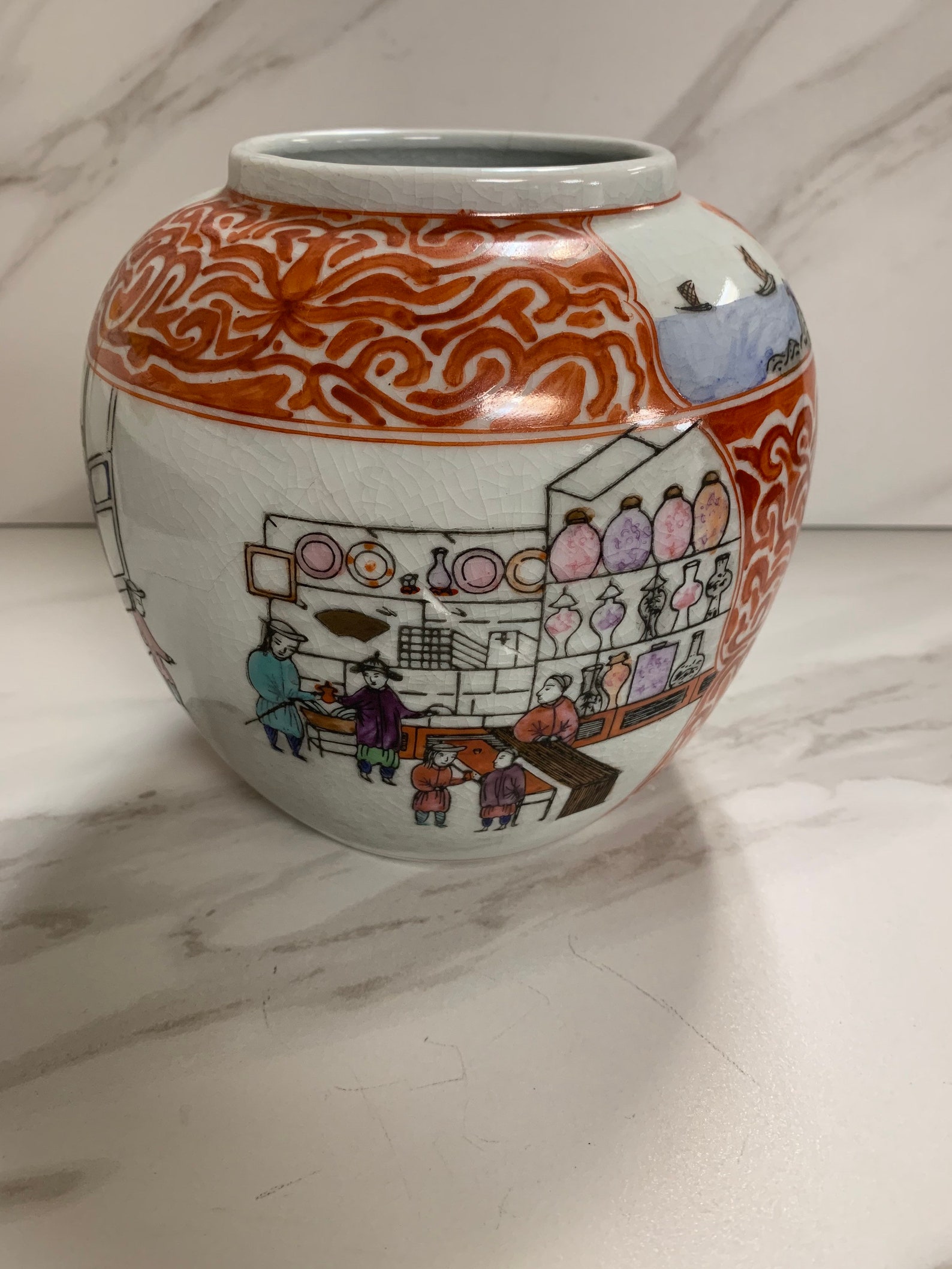 Hh Ginger Jar Hand Painted Hong Kong Blank Earthen Body Etsy
