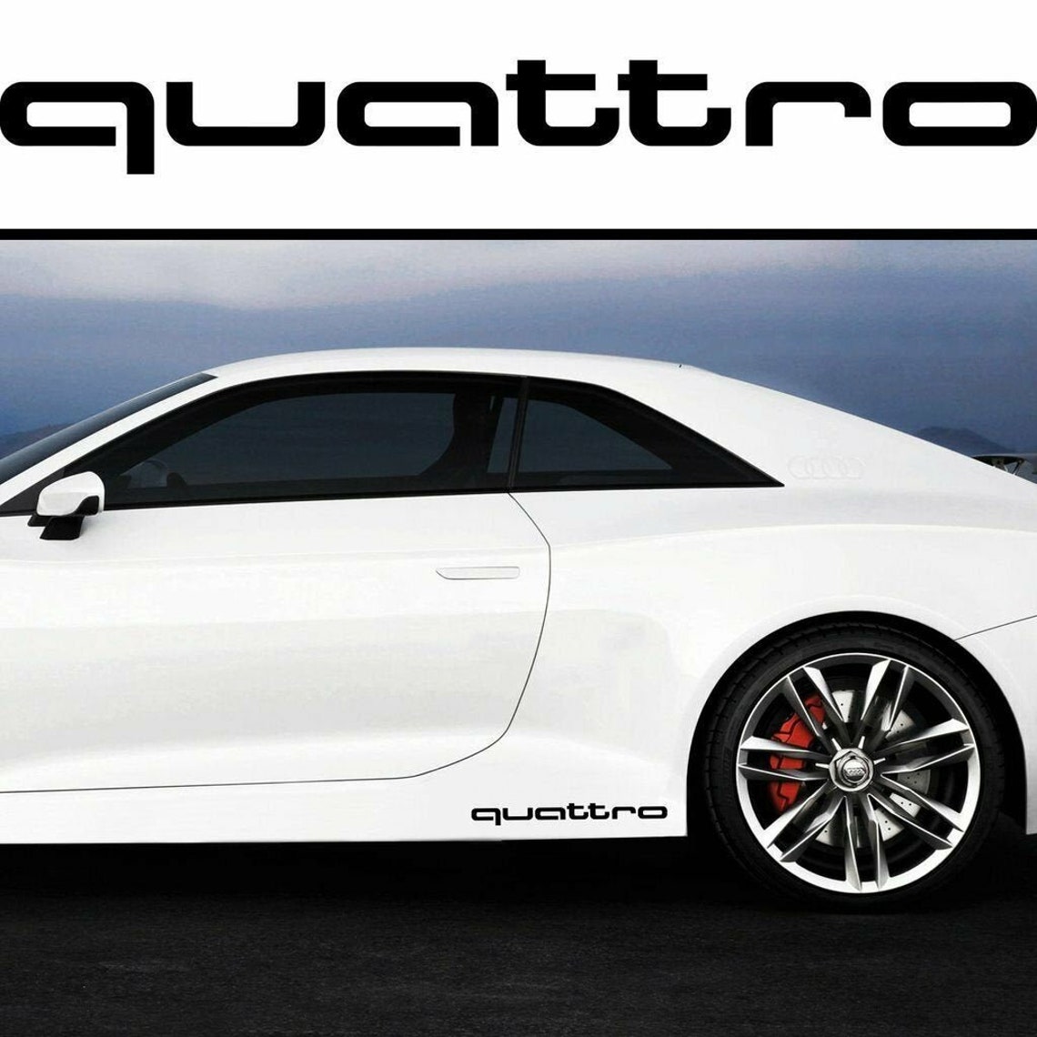 2X AUDI QUATTRO Vinyl Decal Sticker Side Stickers Etsy