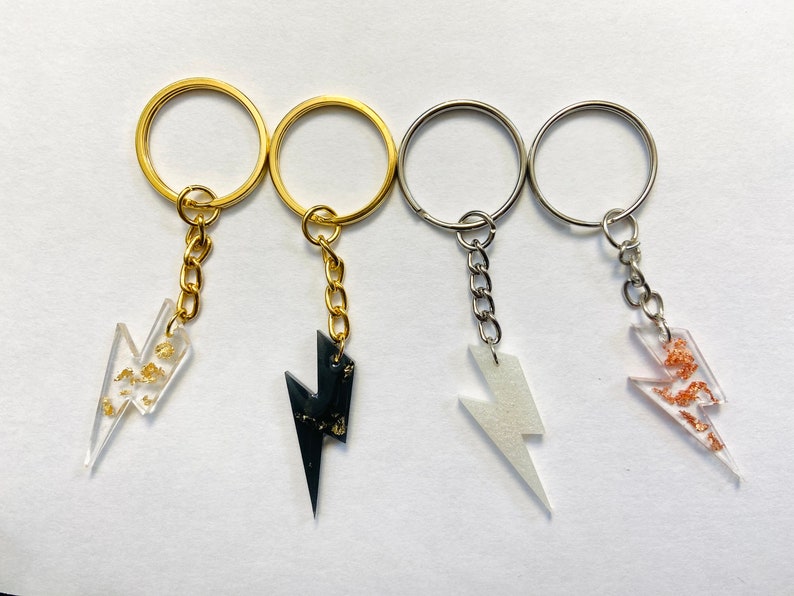 Mini Lightning Bolt Keychain Etsy