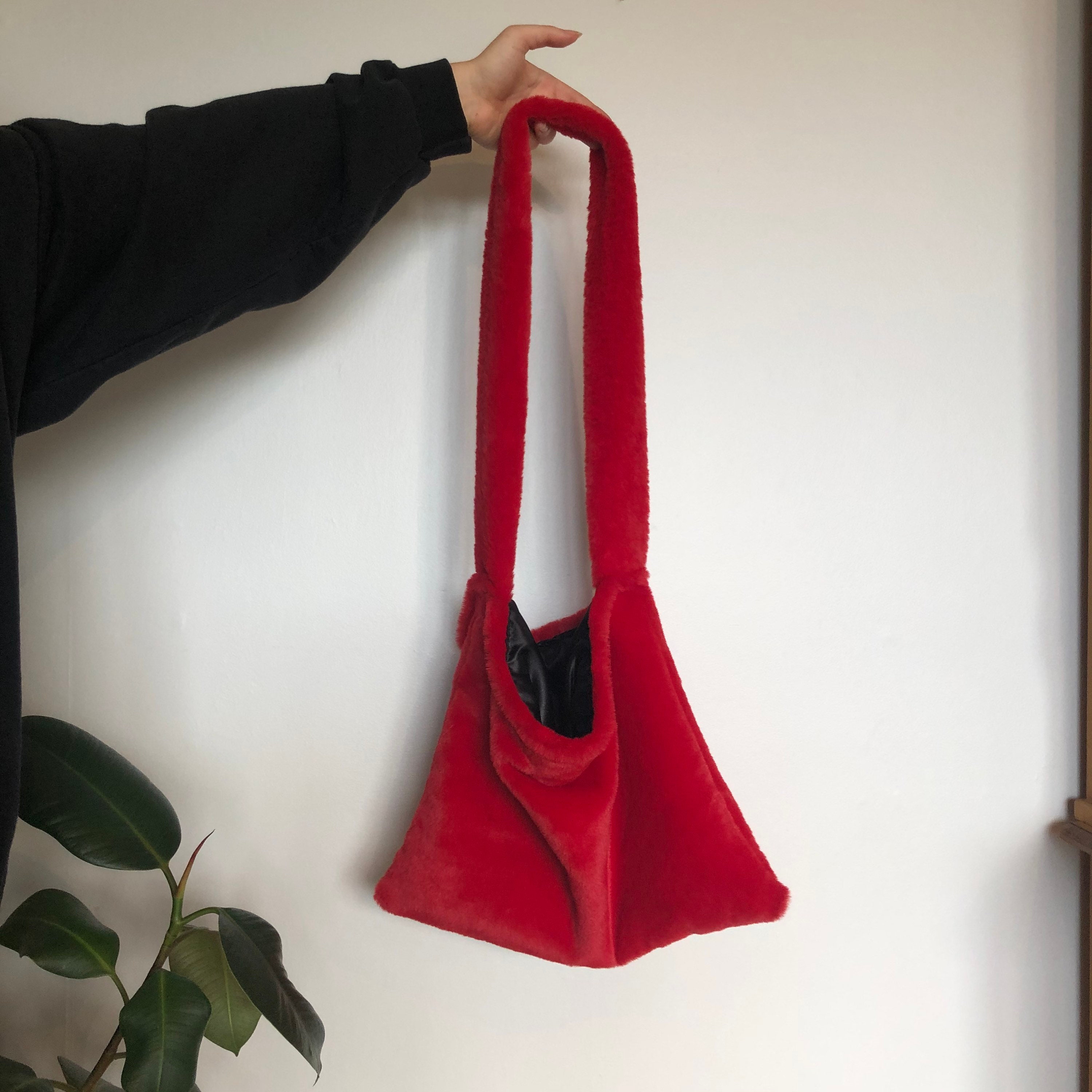 Super Soft Bright Red Bag Etsy UK