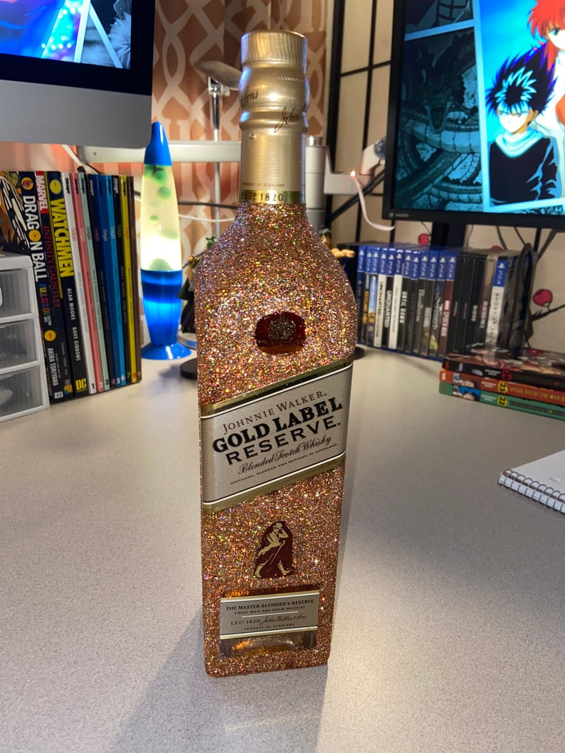 Glitter Alcohol Bottle Etsy