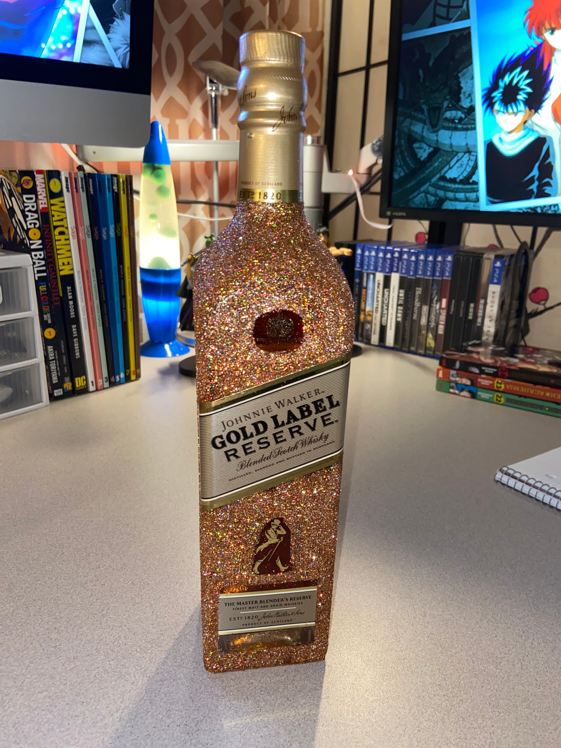 Glitter Alcohol Bottle Etsy