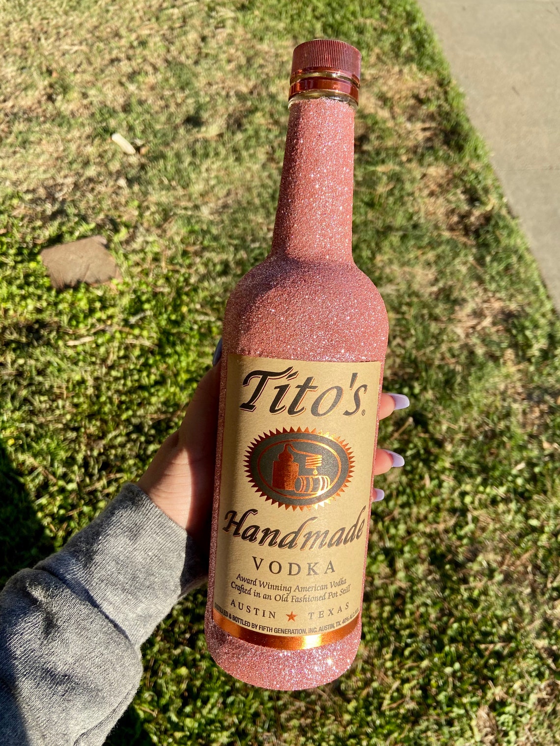 Glitter Alcohol Bottle Etsy