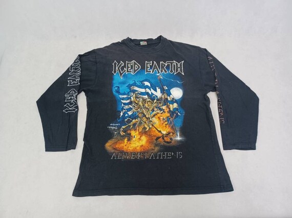 Vintage 1999 Iced Earth Concert Long Sleeve T shirt Heavy Etsy