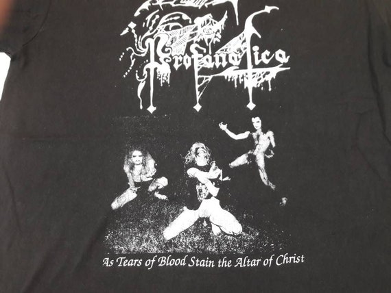 Vintage 1990s Profanatica T-Shirt Doom Metal Obit… - image 2