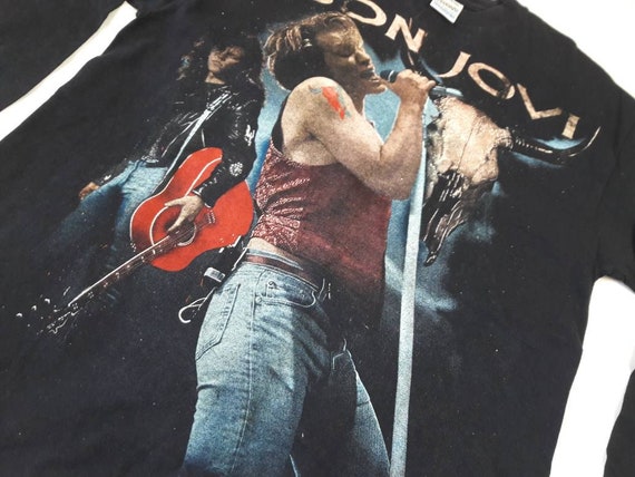 Vintage 1995 Bon Jovi Tour Long Sleeve T-Shirt He… - image 2