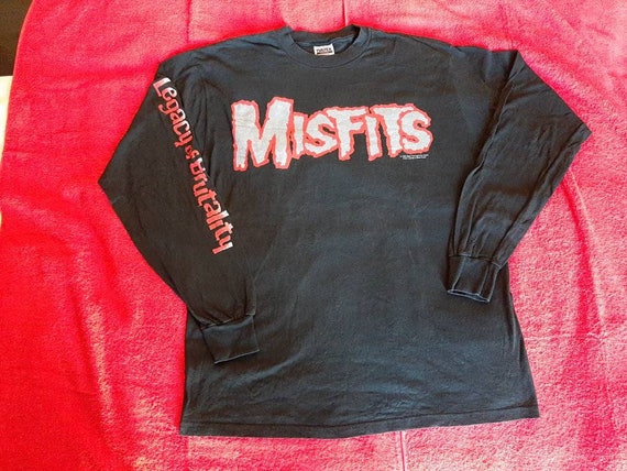 Vintage Rare 1999 Misfits Long Sleeve T-Shirt XL .