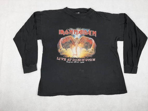 Vintage 1993 Iron Maiden Long Sleeve T-Shirt Heav… - image 1