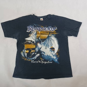 Vintage 2002 Rhapsody T-Shirt Heavy Metal Motorhead Overkill ...
