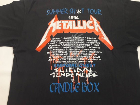Vintage 1994 Metallica Tour T-Shirt Thrash Metal … - image 5