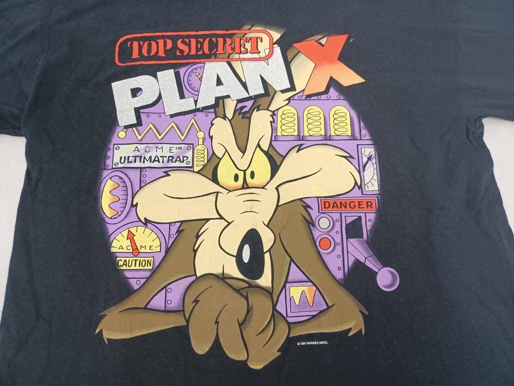 Vintage 1996 Wile E Coyote T-shirt 90s 1990s Animation Cartoon - Etsy