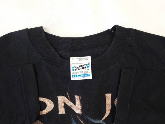 Vintage 1995 Bon Jovi Tour Long Sleeve T-Shirt He… - image 3