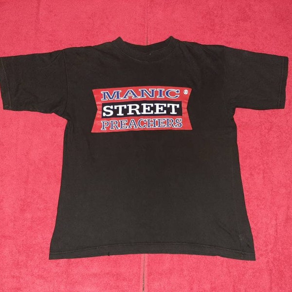 Vintage 90s Manic Street Preachers Camiseta Vtg 1990s Indie Rock Punk Ante Placebo Smiths Cure Elastica Sleeper Garbage