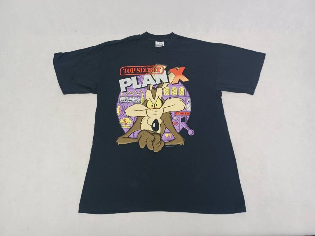 Vintage 1996 Wile E Coyote T-shirt 90s 1990s Animation Cartoon - Etsy