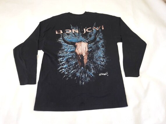Vintage 1995 Bon Jovi Tour Long Sleeve T-Shirt He… - image 5